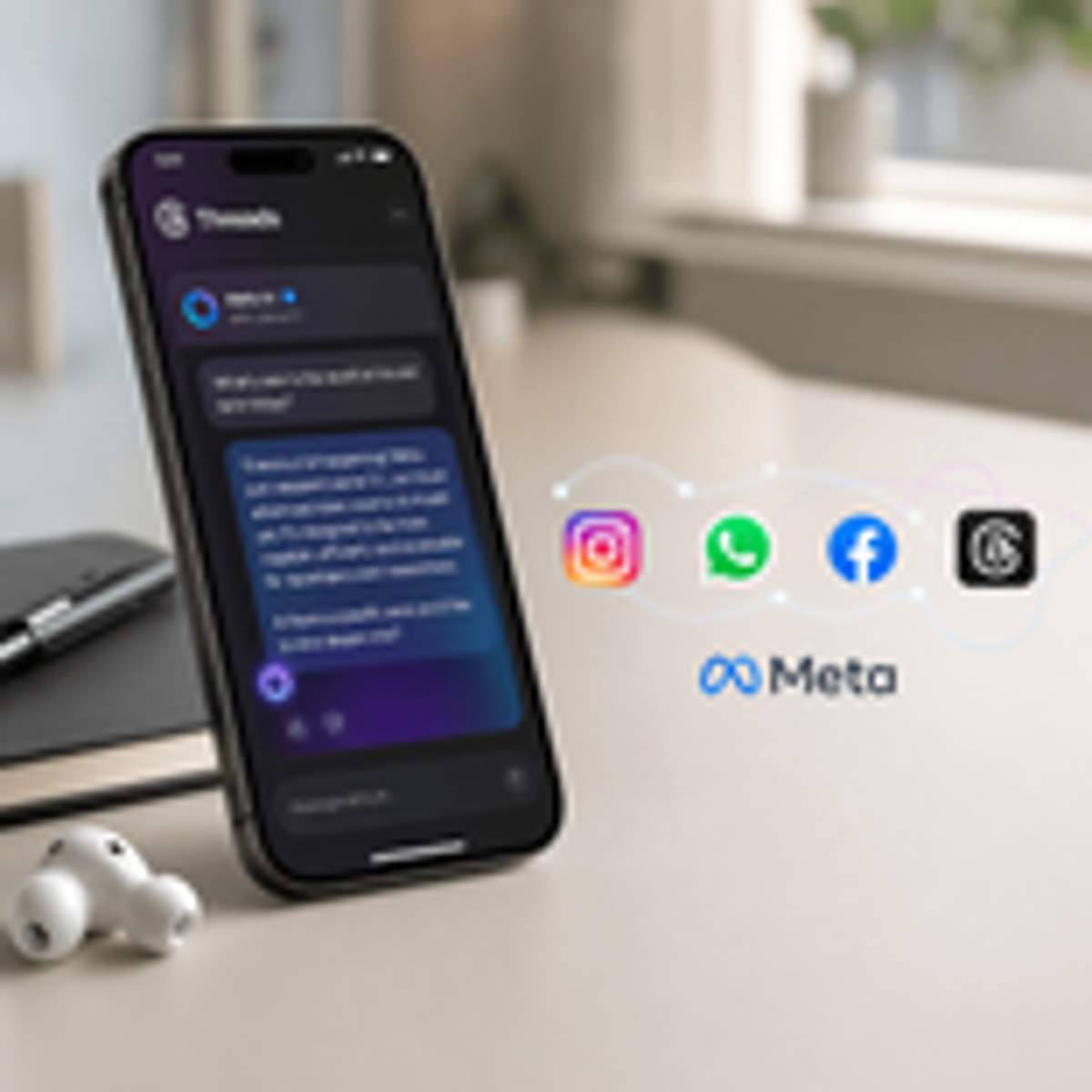 Meta AI Lands in Threads DMs as Social Platform Battle Heats Up