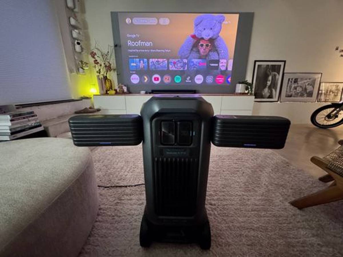 Anker's 400W Projector on Wheels Is Karaoke Chaos