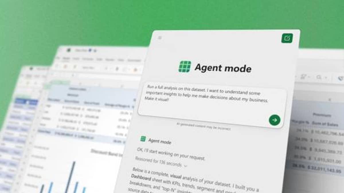 Microsoft brings AI 'Agent Mode' to Office apps