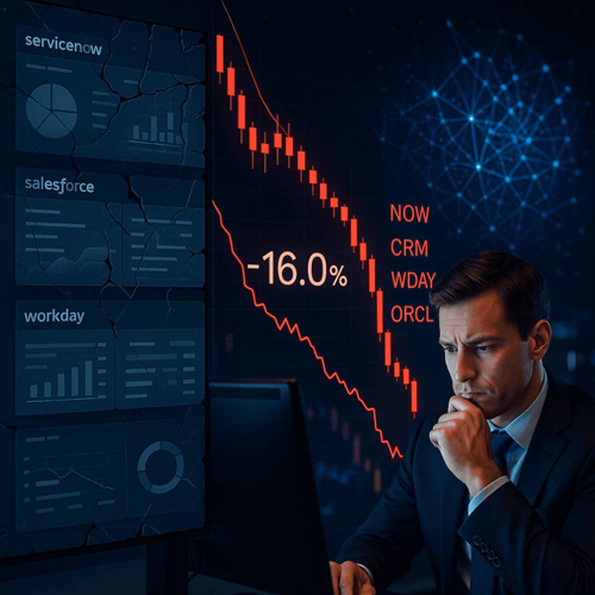 Software Stocks Crater as AI Fears Grip Enterprise SaaS