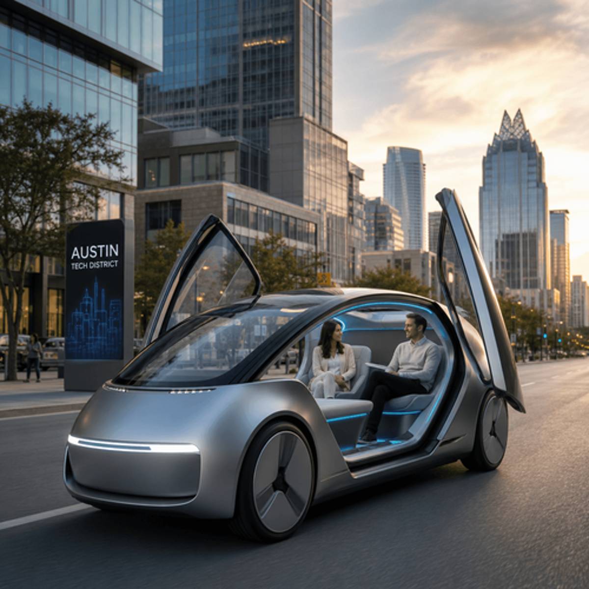 Tesla's Cybercab Hits Austin Streets Without Steering Wheel