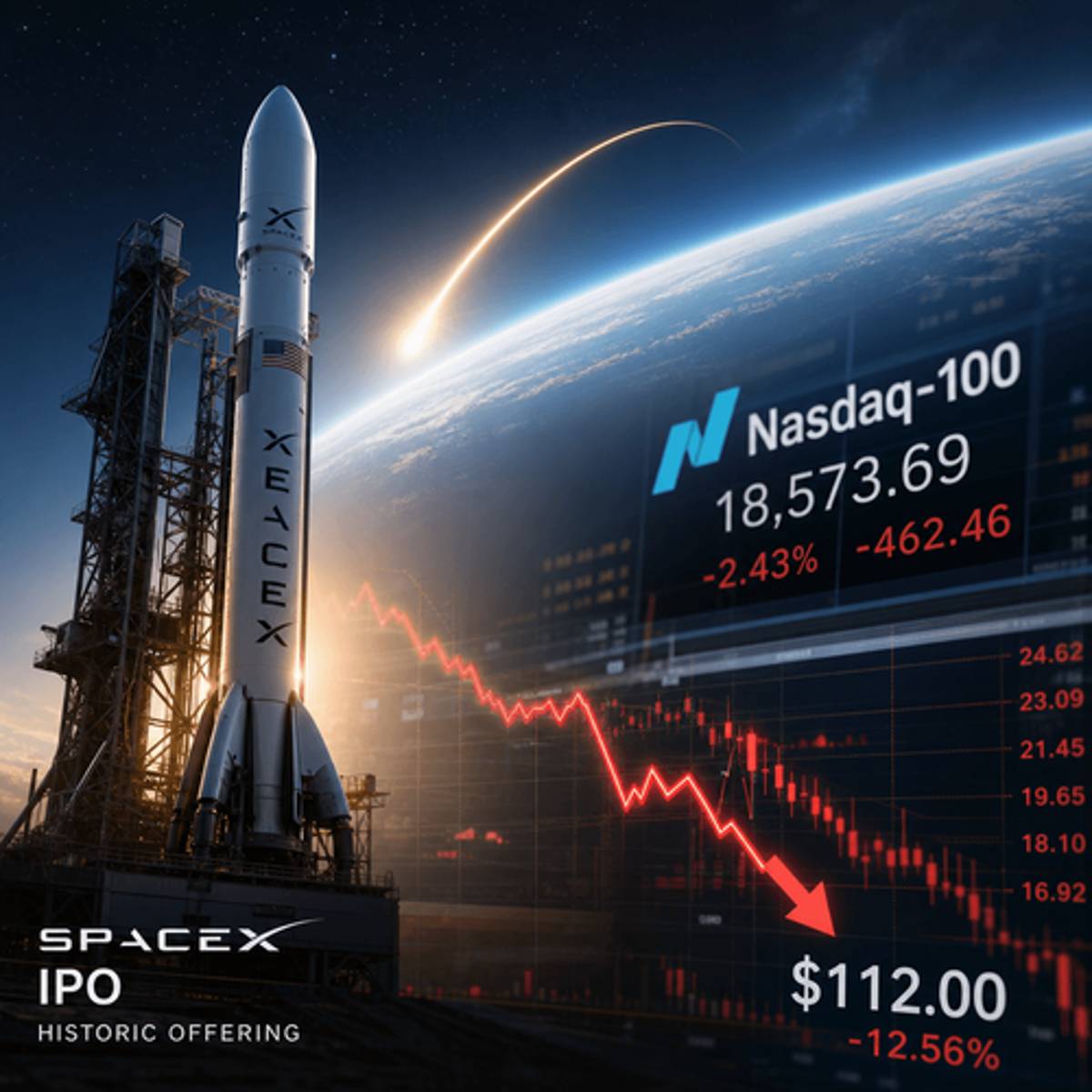 SpaceX Stock Dips Below $150 After Record $85.7B IPO