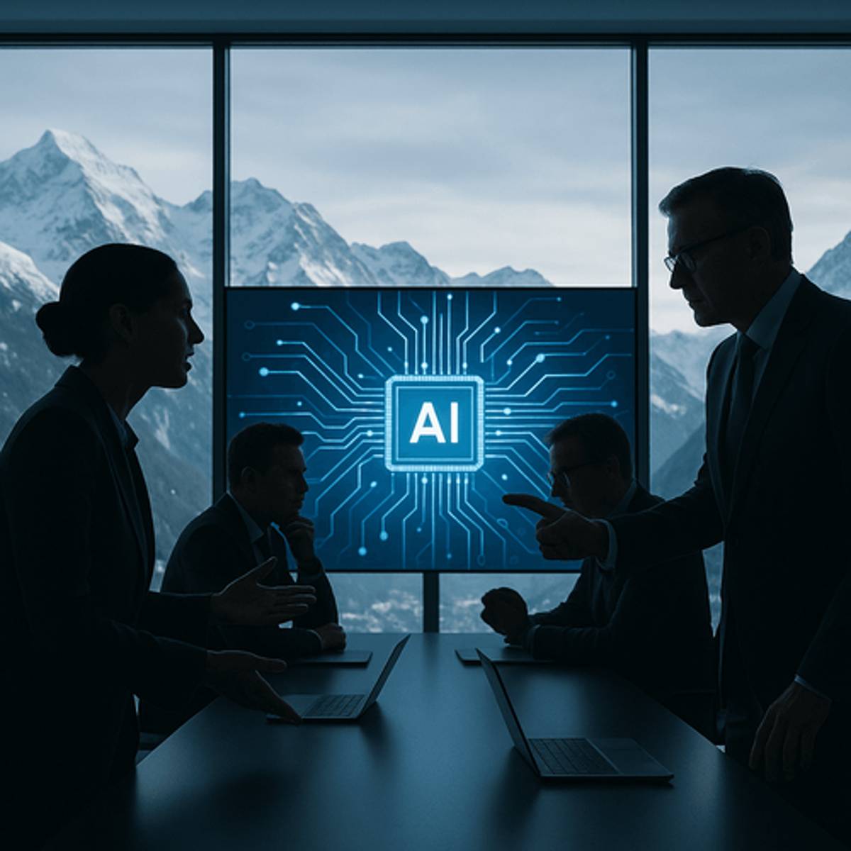 AI Giants Clash at Davos as Bubble Fears Mount