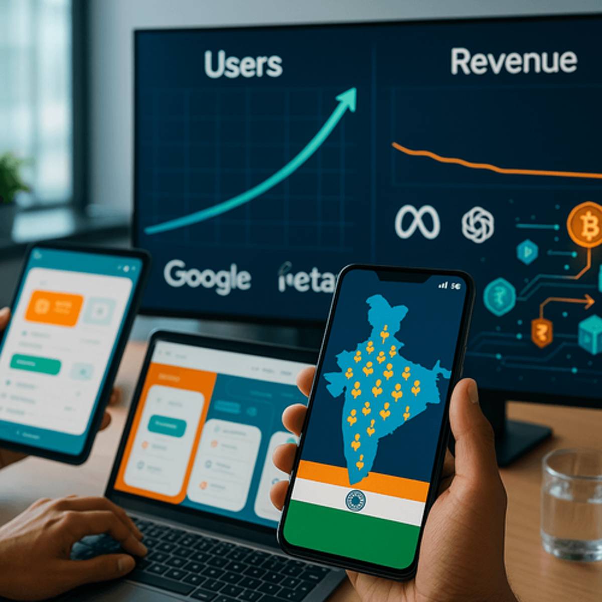 India's App Boom Enriches Google, Meta—Not Local Startups