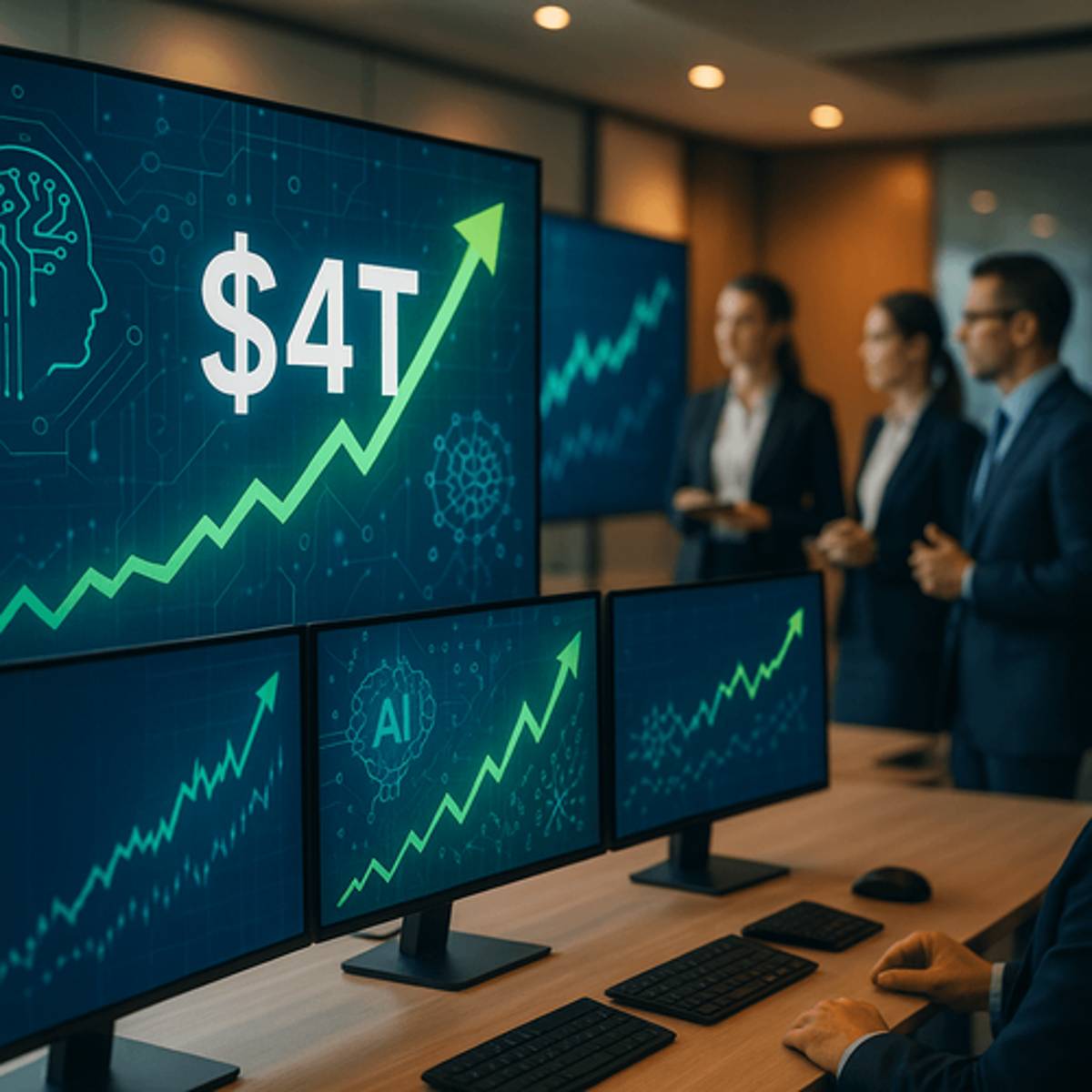 AI Market Hits New Highs as Apple Crosses $4T, Nvidia Surges 5%