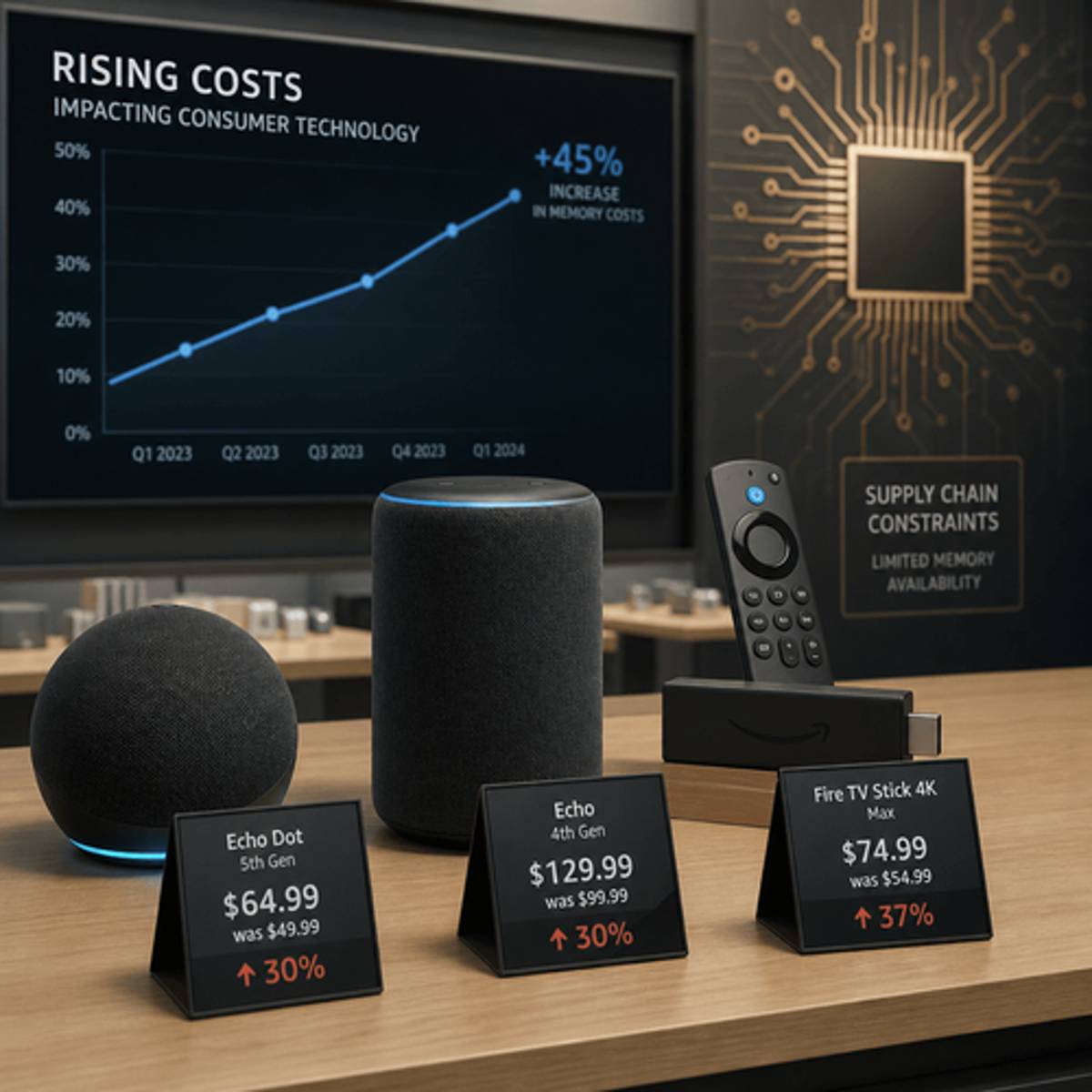 Amazon Hikes Echo, Fire TV Prices 60% as Memory Crunch Bites