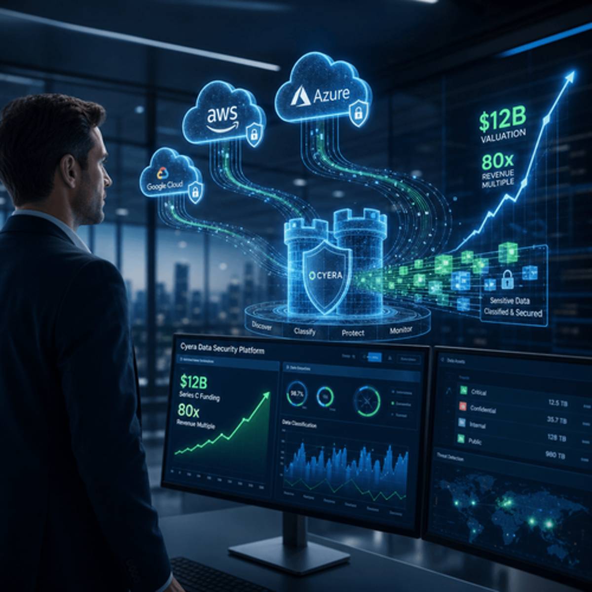 Cyera nears $12B valuation on $300M round at 80x ARR multiple