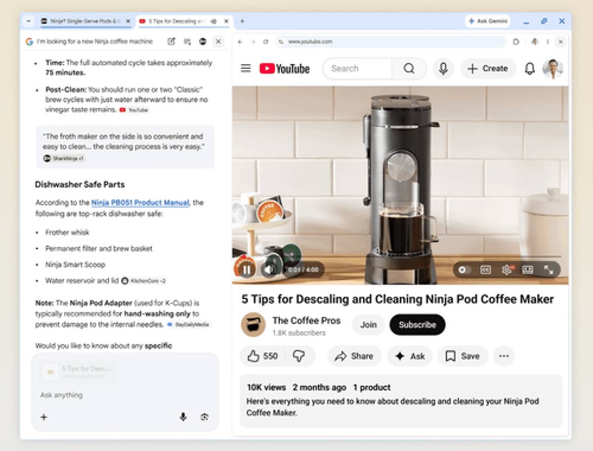 Google's AI Mode Gets Split-Screen Browsing for Sources
