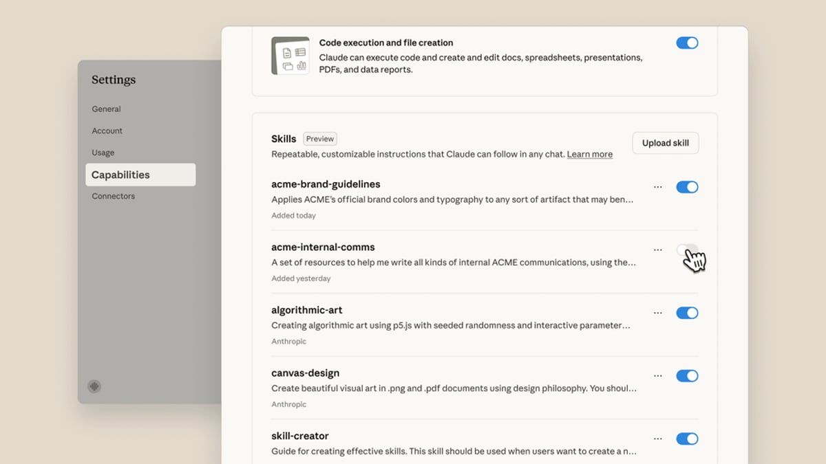 Anthropic launches Skills to make Claude work agents useful