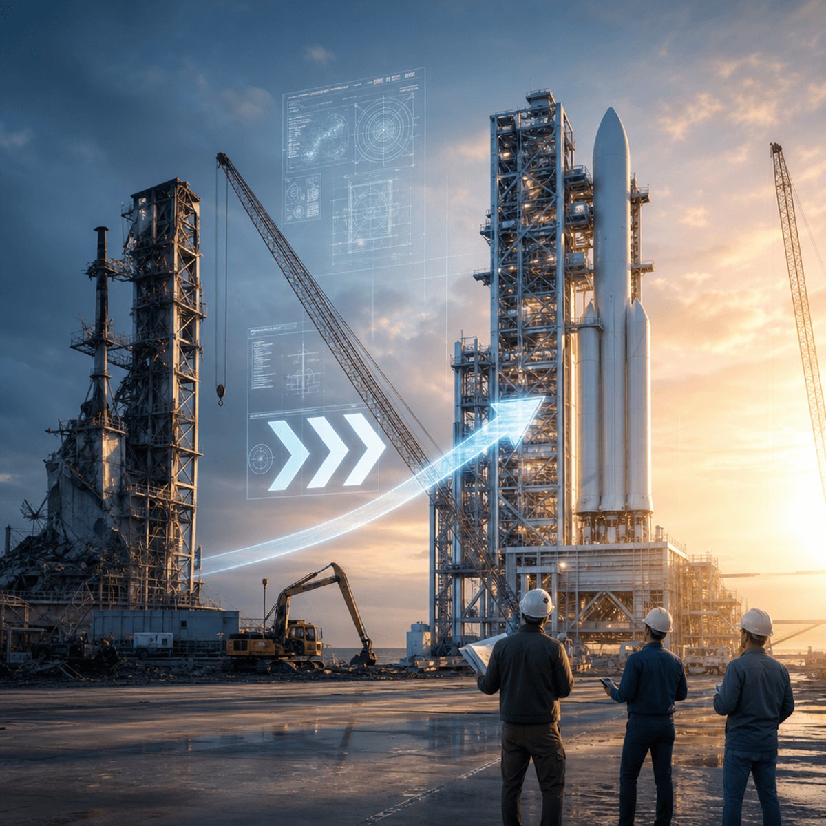 Blue Origin Scraps Damaged Pad, Fast-Tracks New Glenn Upgrade
