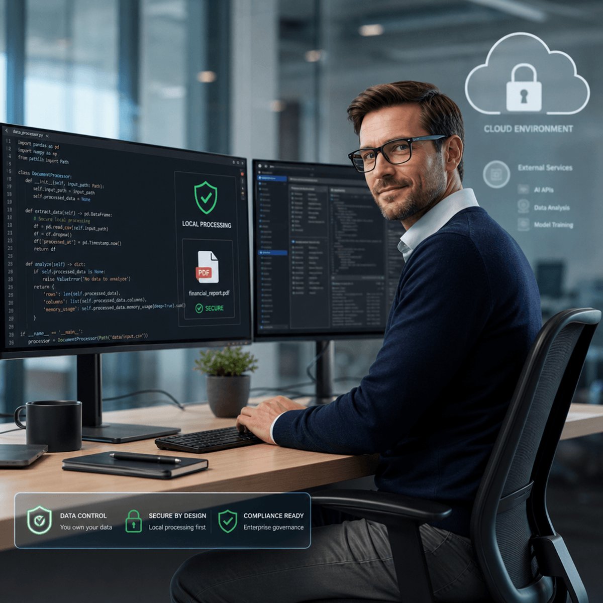 ChatGPT Code Generation Beats Direct File Processing for Trust