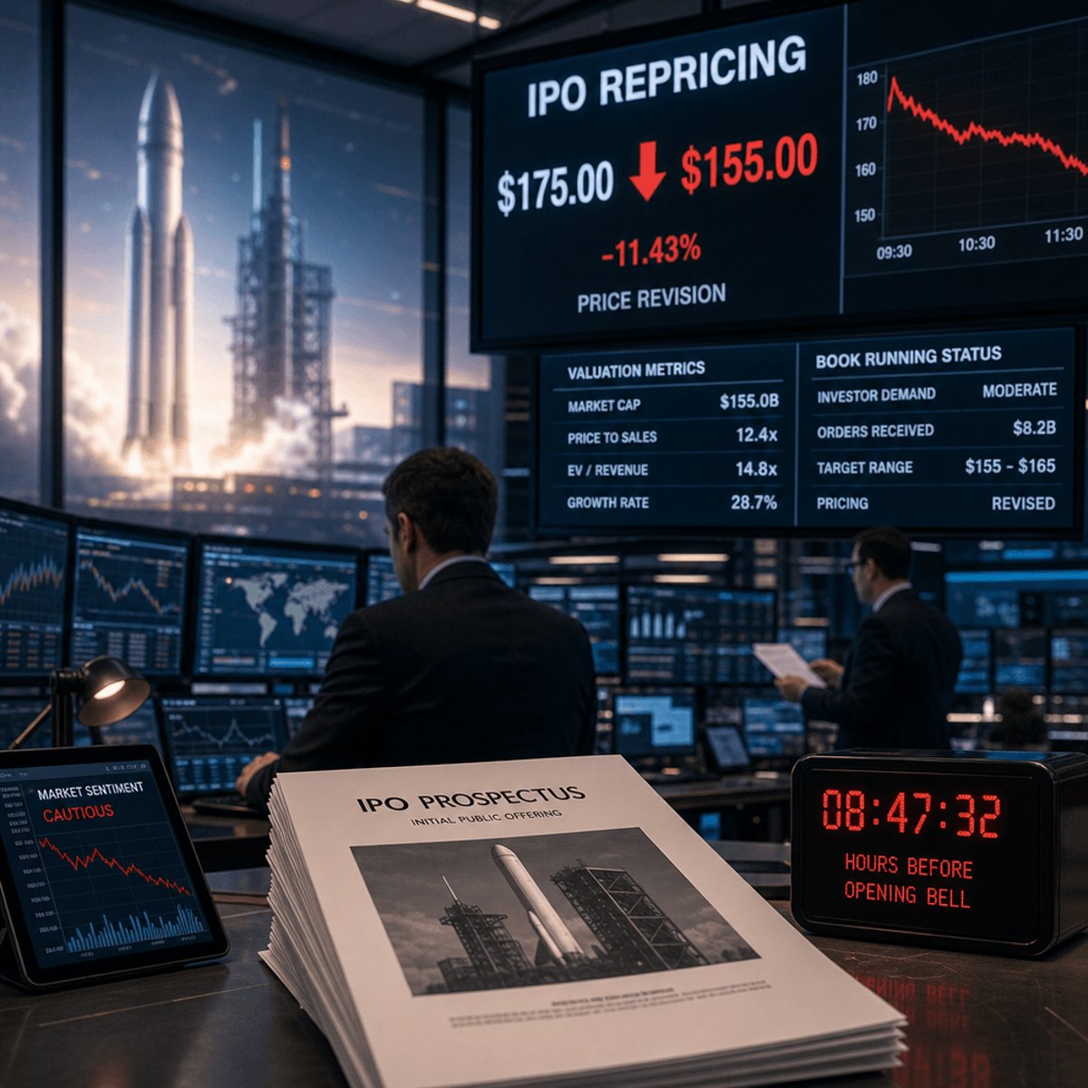 SpaceX IPO Opens at $155, Down 11% From Initial $175 Target