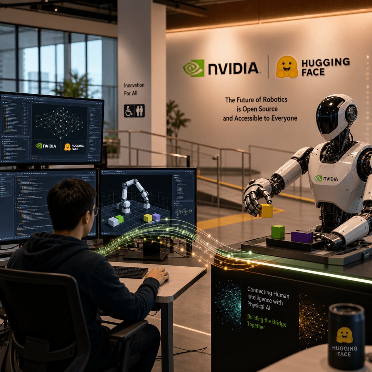 NVIDIA and Hugging Face Team Up to Democratize Robotics AI
