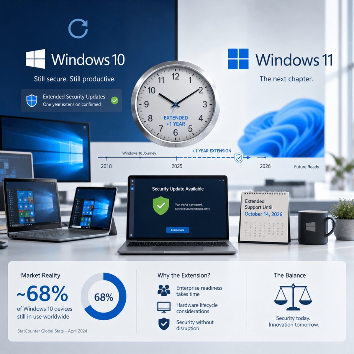 Microsoft Quietly Extends Windows 10 Support Another Year