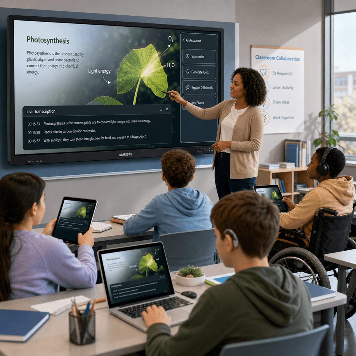 Samsung Unveils AI Assistant for Interactive Classroom Displays