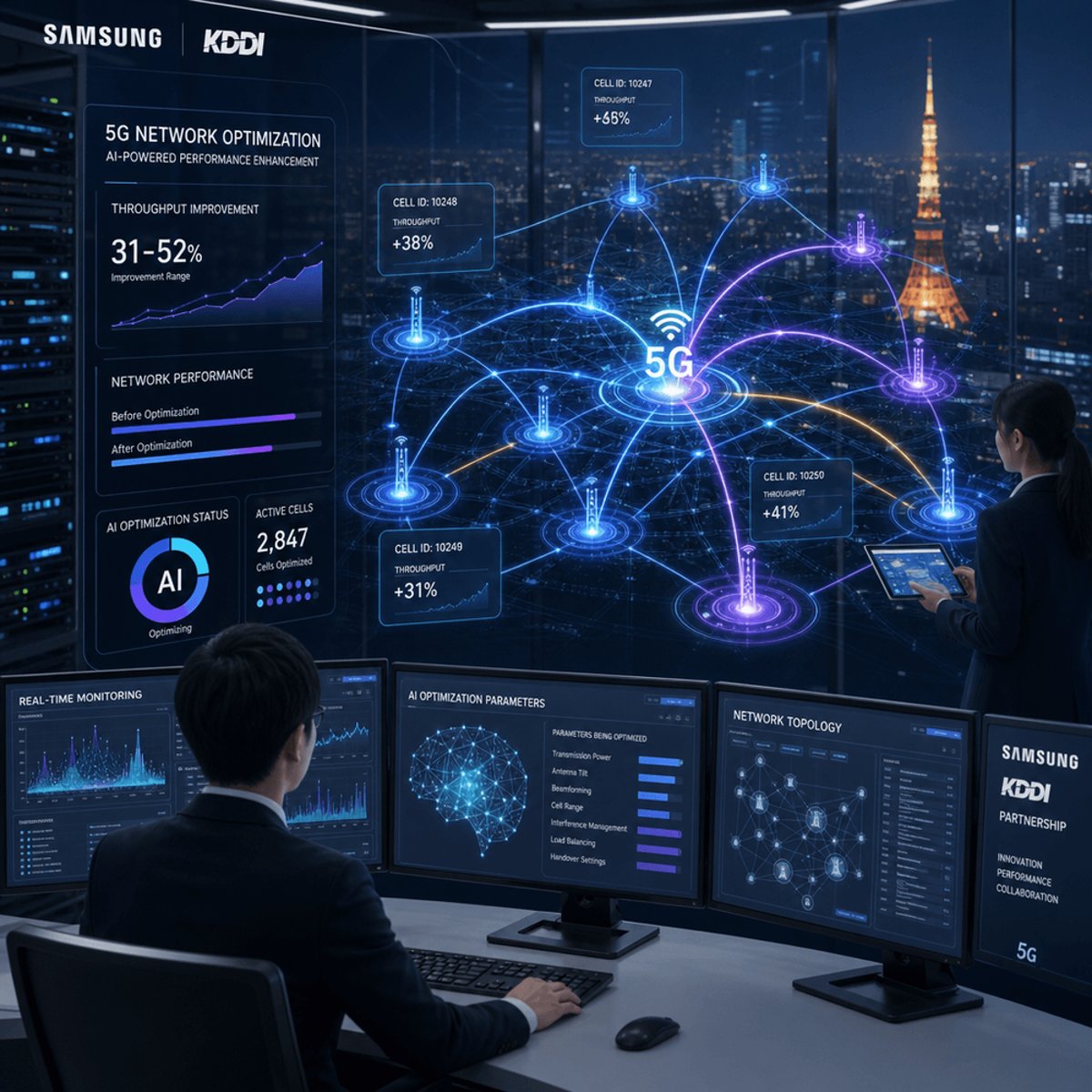 Samsung's AI Slashes 5G Network Tuning on Live KDDI Grid