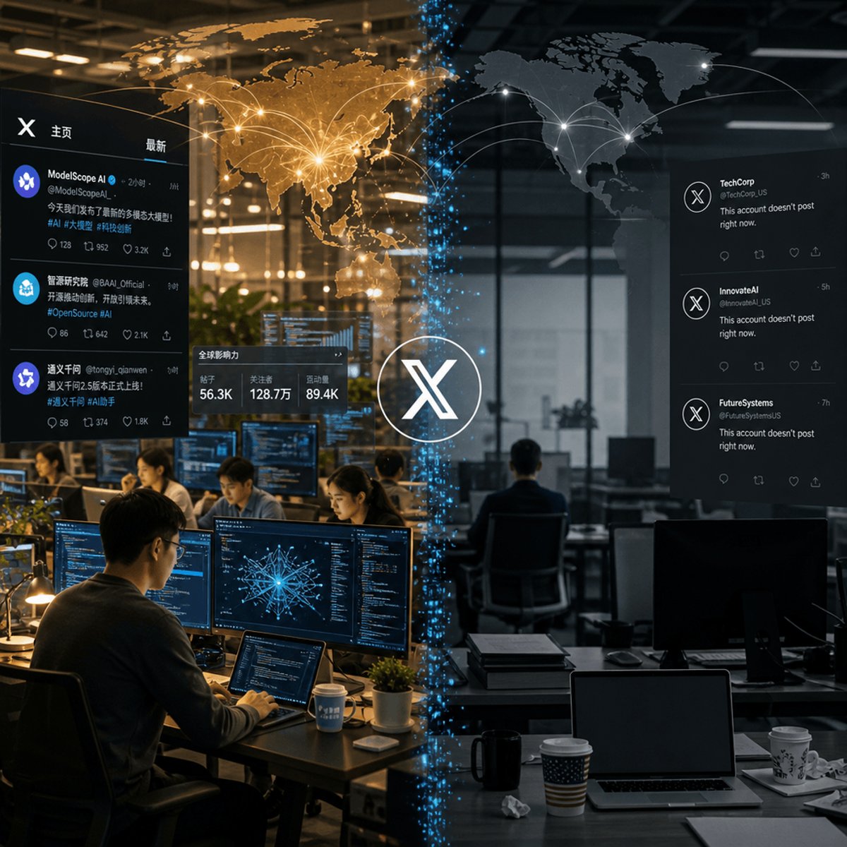 Chinese AI Labs Break Silence on X as US Rivals Go Dark