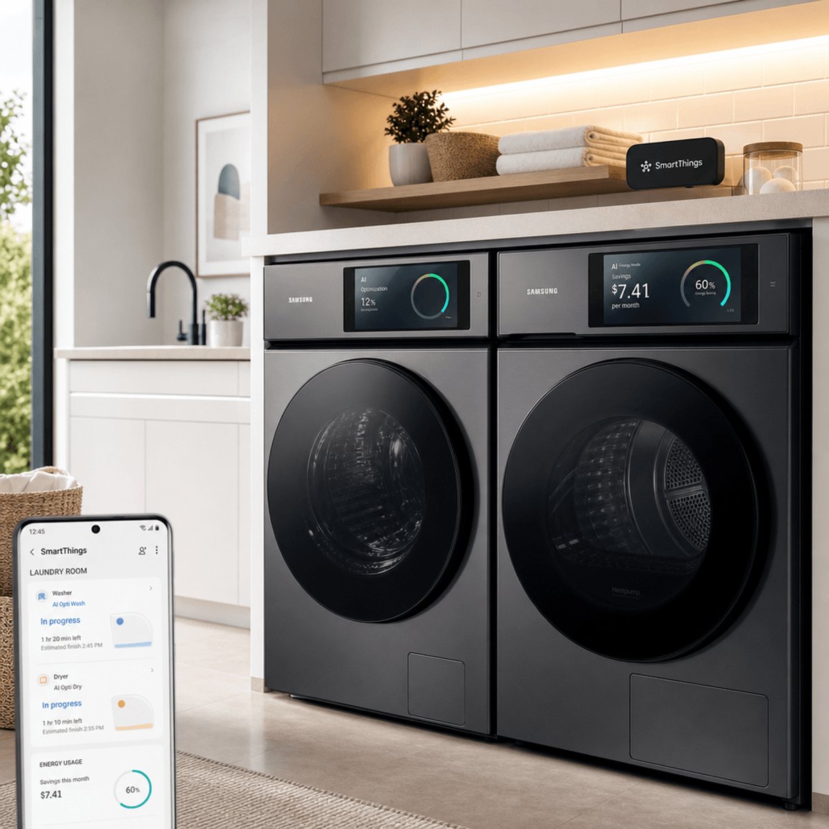 Samsung Debuts AI Washer-Dryer With Fabric Sensing & 70% Energy Cuts