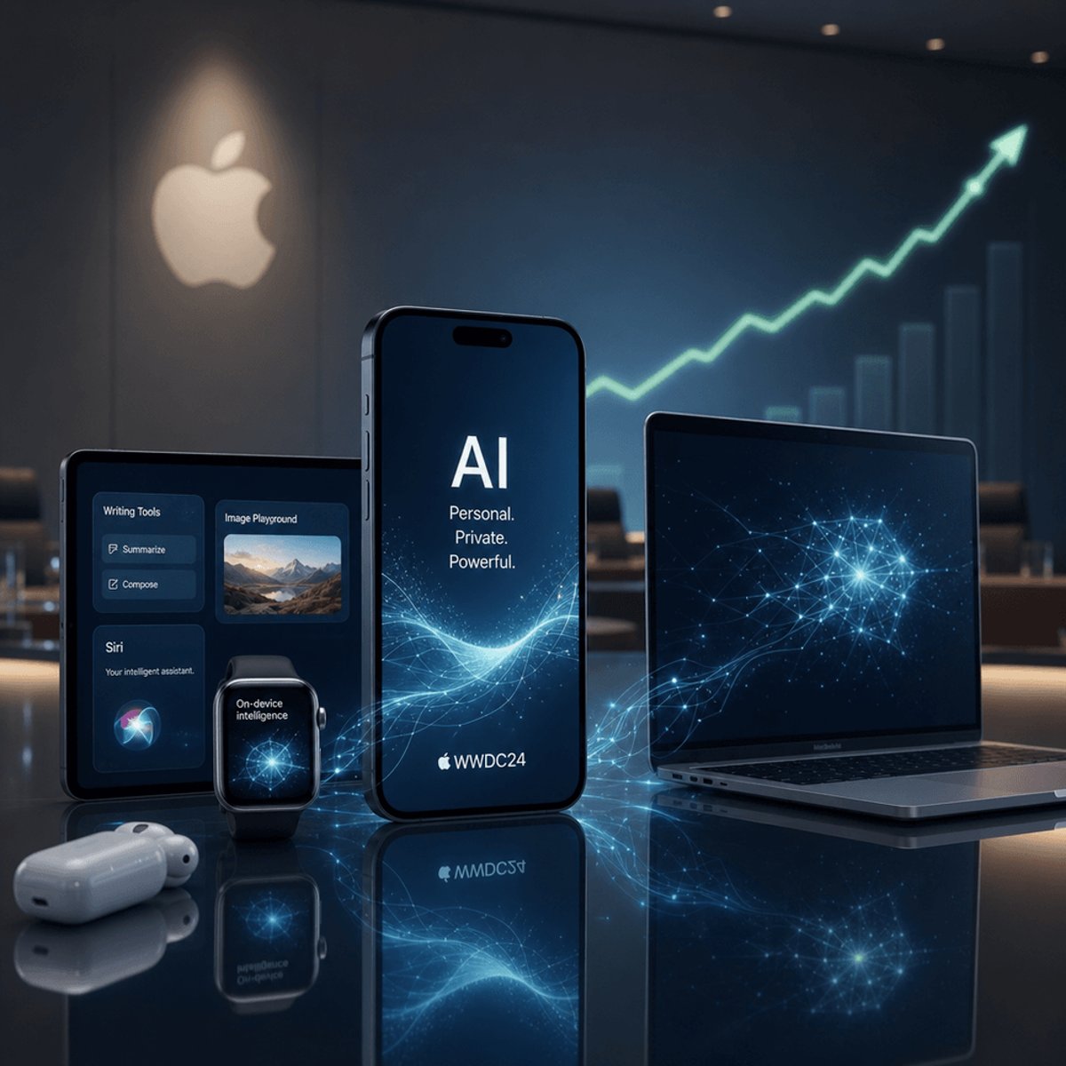 Apple Stock Surges Ahead of WWDC as AI Bets Heat Up
