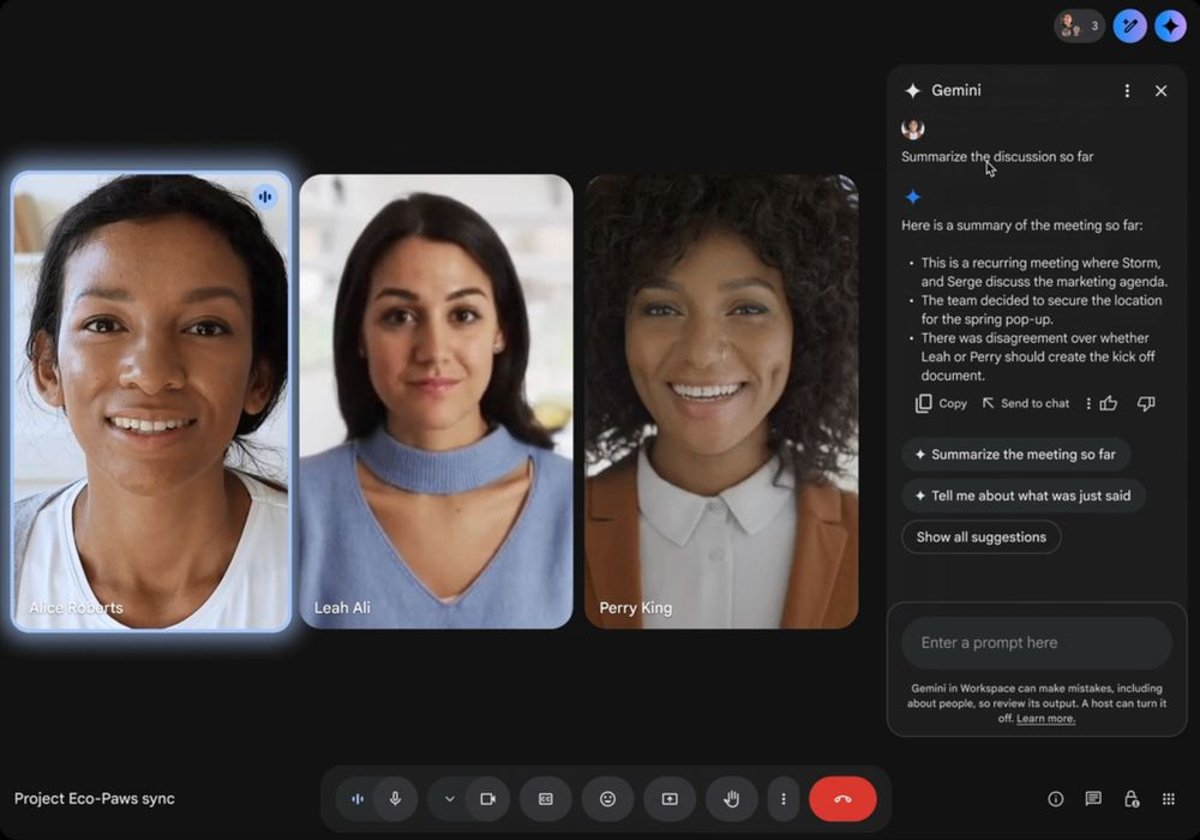 Google rolls out Ask Gemini for Meet to enterprise customers