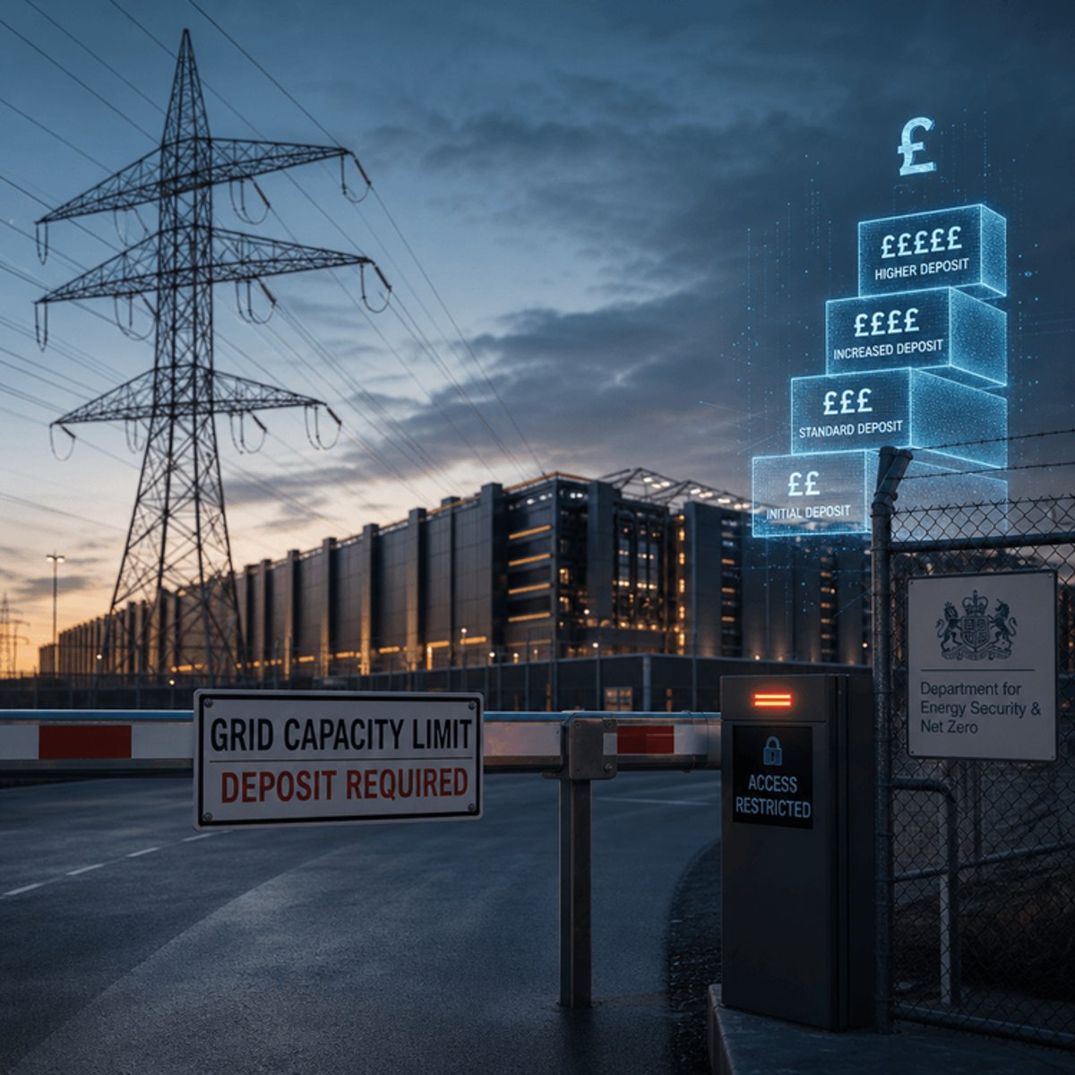 UK Regulator Targets Data Centers With £712k/MW Power Deposits
