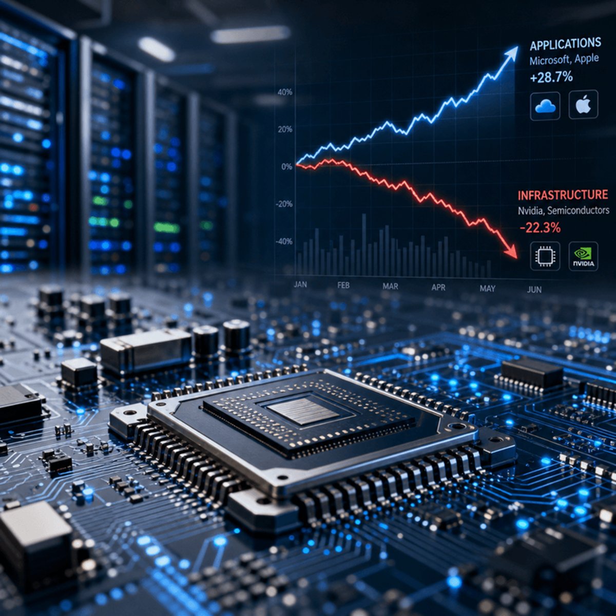 Nvidia, Alphabet Lag Megacap Rally as AI Cost Fears Hit Chips