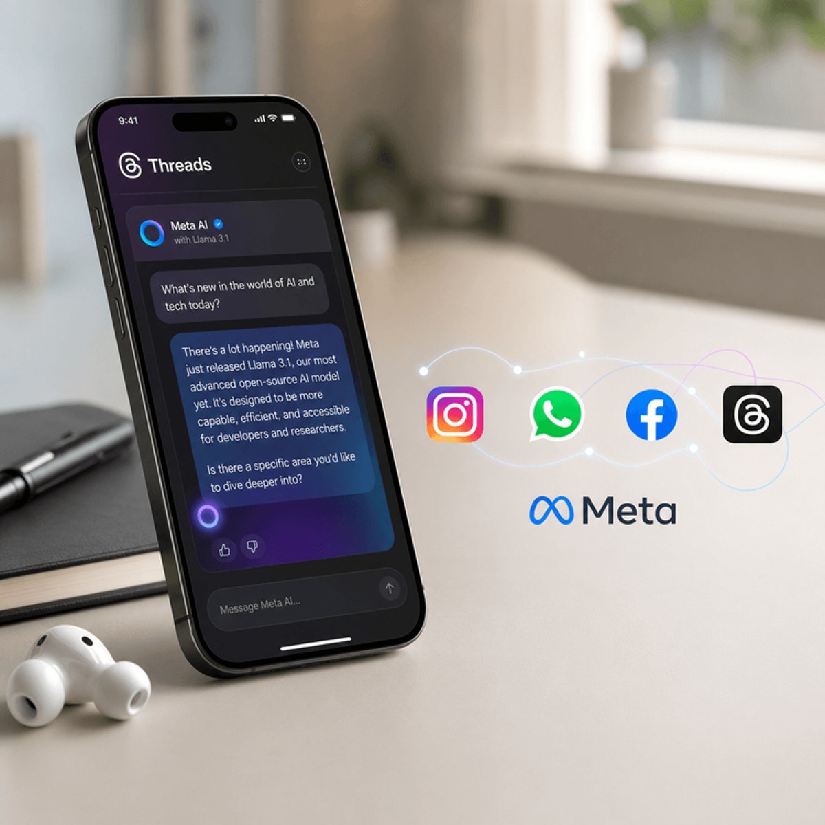 Meta AI Lands in Threads DMs as Social Platform Battle Heats Up