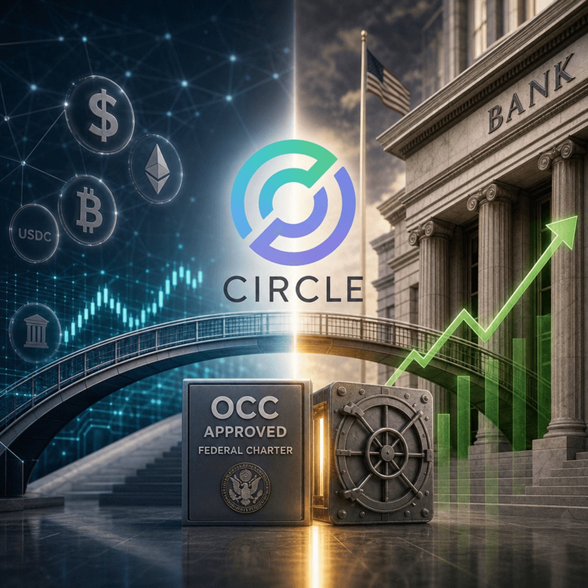 Circle Wins OCC Bank Charter, Shares Surge 5% on Approval