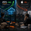 Amazon Surges 14% on AI Cloud Boom as Apple Tumbles 9%