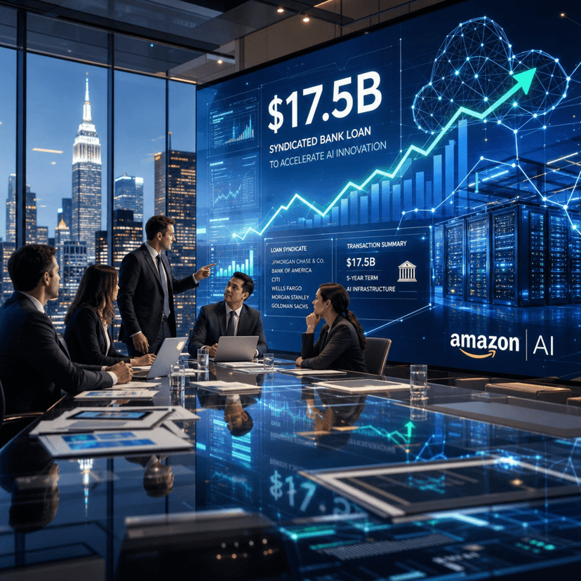 Amazon Secures $17.5B Bank Loan to Fuel AI Spending Spree