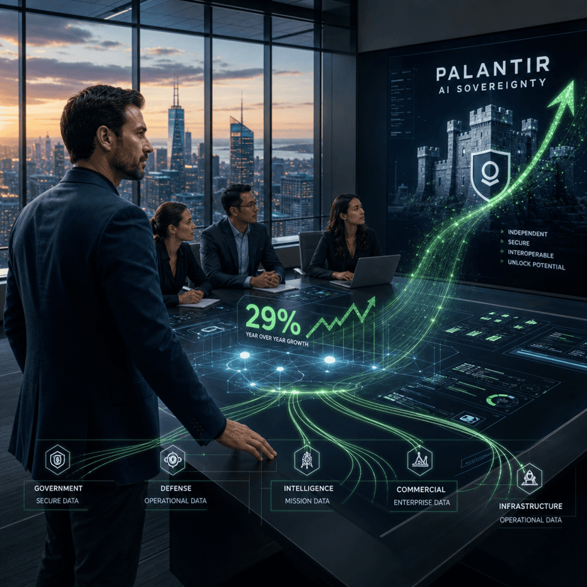 Palantir Surges 29% as Karp Declares War on AI 'Vassal States'