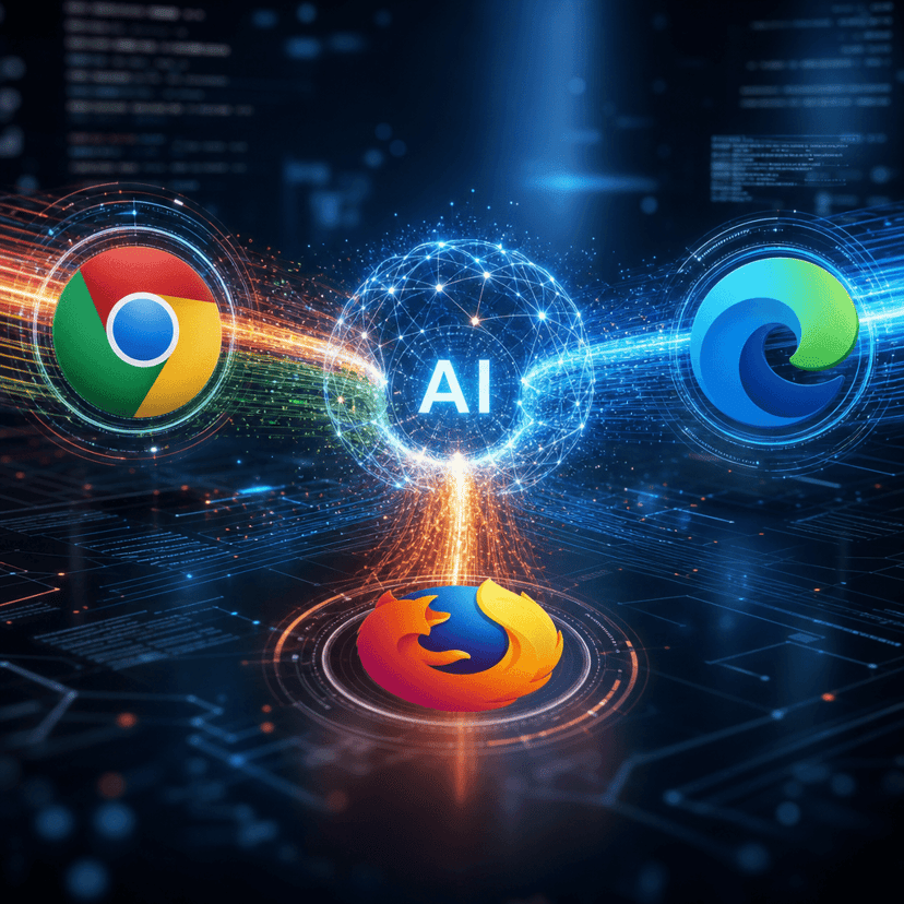 Chrome, Edge, and Firefox Battle for AI Browser Supremacy