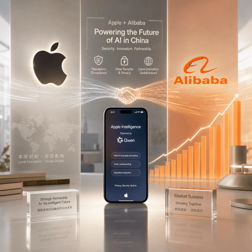 Alibaba Shares Jump 4% on Apple Intelligence Partnership