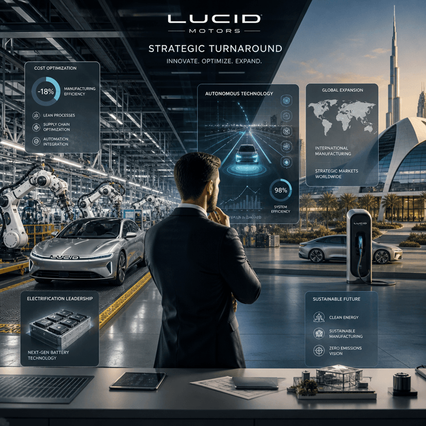 Lucid bets survival on $1.4B cuts, robotaxi pivot under new CEO
