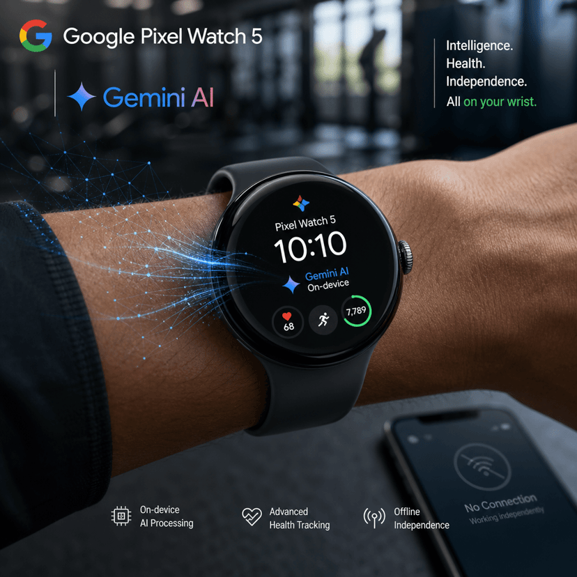 Google Pixel Watch 5 Adds Offline Gemini AI, Advanced Health Tracking
