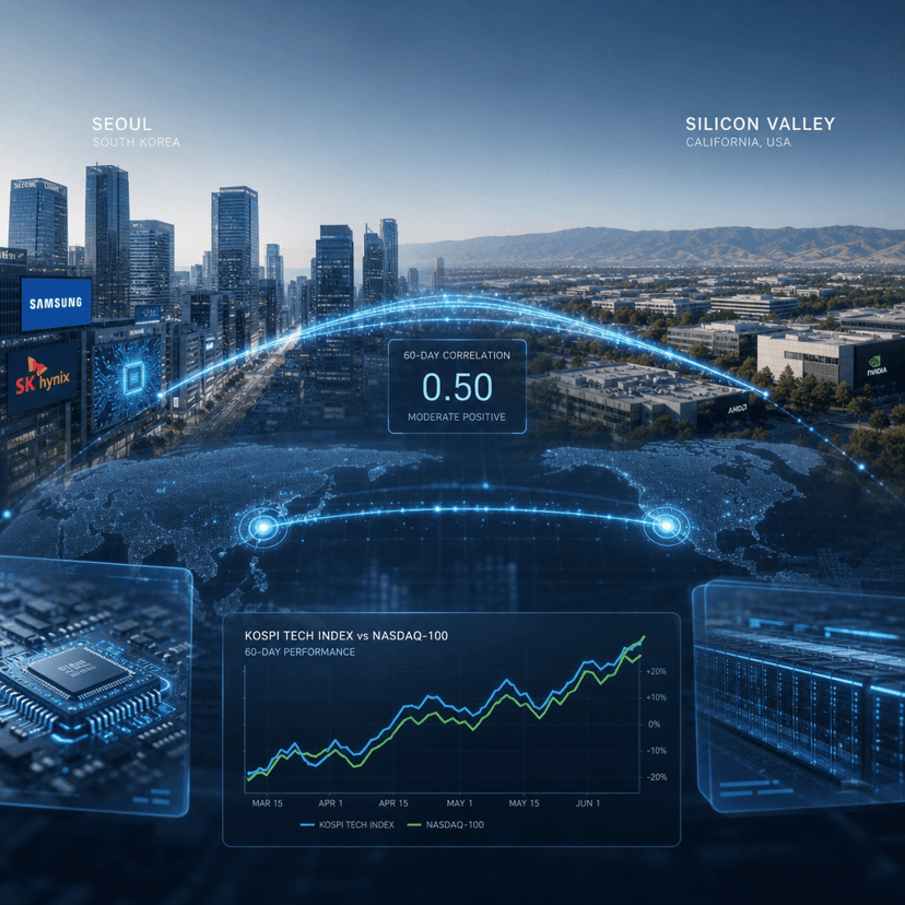 Korean and U.S. Tech Stocks Hit Tightest Link Since 2021